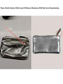 Luxury Shiny PU Women's Coin Purse, Elegant Silver Crackle Pattern Coin Pouch, PU Handbag, PU Car Key Holder, Shoulder Bag, Key Holder, Card Holder, Coin Wallet, Women's Cash Clip, Envelope Bag, 3-Layer Storage, Travel Accessory, Women, Perfect For Holiday, Birthday, New Year, Valentine's Day, Anniversary, Mother's Day And Father's Day Gifts For Family And Friends ,Travel Essential Bag - Multicolor - View 12