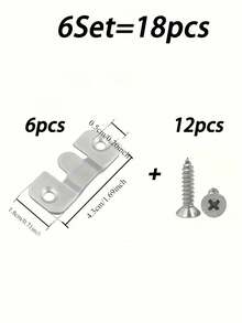 Heavy Duty Stainless Steel Mounting Bracket | Recessed Interlocking Hooks With Screws, Suitable For Furniture And Bed Corners | Corrosion-Resistant Wall Hardware For Frames And Gallery Displays - Multicolor - View 11
