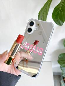 Customized Mirror Phone Case With Text: Carry Your Attitude With You, Lightweight And Anti-Drop, Can Also Be Your Style Identifier. Compatible With IPhone 13/11/17/16/14/15/15pro/15 Plus/15 Promax/7plus/8plus/X/Xs Max/Xr/11pro/12pro/13pro/14pro/12mini/13mini - Multicolor - View 4