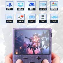 Consola de juegos portátil clásica retro: pantalla IPS de 3,5 pulgadas, más de 15.000 juegos integrados, 64 GB de memoria, el regalo de cumpleaños perfecto. - Morado - Ver 4