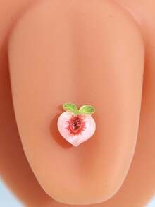 1 chiếc khuyên lưỡi bằng thép không gỉ thiết kế hình bánh trái cây dễ thương và sáng tạo, thích hợp để đeo hàng ngày, đi làm, dự lễ hội và tiệc tùng, trang sức cơ thể dành cho nữ. - Nhiều màu - Xem 13