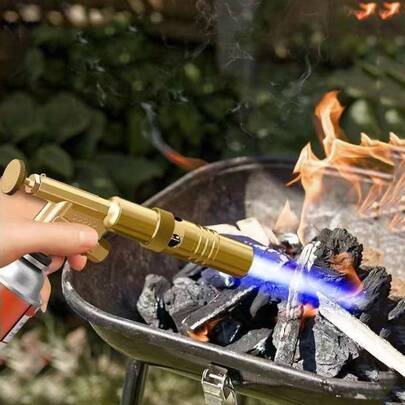 1支厨房烹饪喷枪，用于去除猪毛。手持便携式卡片式燃气燃烧器，适用于烧烤。烧烤引火器。打火机。户外使用。厨房烹饪喷枪。五金焊接枪。