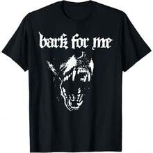 Bark For Me Fierce Dog Blackletter Aesthetic For Men T-Shirt - 黑色 - 查看 1