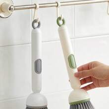 1 pieza Cepillo de cocina de mango largo con jabón líquido, herramienta de limpieza de ollas giratoria, cepillo exclusivo para platos y ollas de cocina, cepillo de limpieza multifuncional - Multicolor - Ver 9