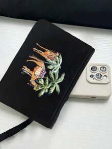 Linen Tote Bag, Including Two Camels And Coconut Tree Pattern Printing Tote Bag And A Printed Small Bag, Letters, Flowers, Personalized Gift Package, Eid Combination Of Small And Large Bags, Family Reunion Devout,Suitable For Weddings, Birthdays - Multicolor - View 15