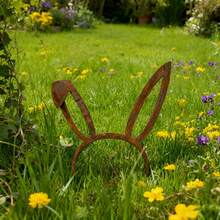 1pc Outdoor Rusty Metal Garden Decor, Easter Bunny Garden Sign, Metal , Garden Decor, For Outdoor Yard Decoration, Seasonal Decor, Garden Decor, Holiday Decoration - Rust Brown - View 6