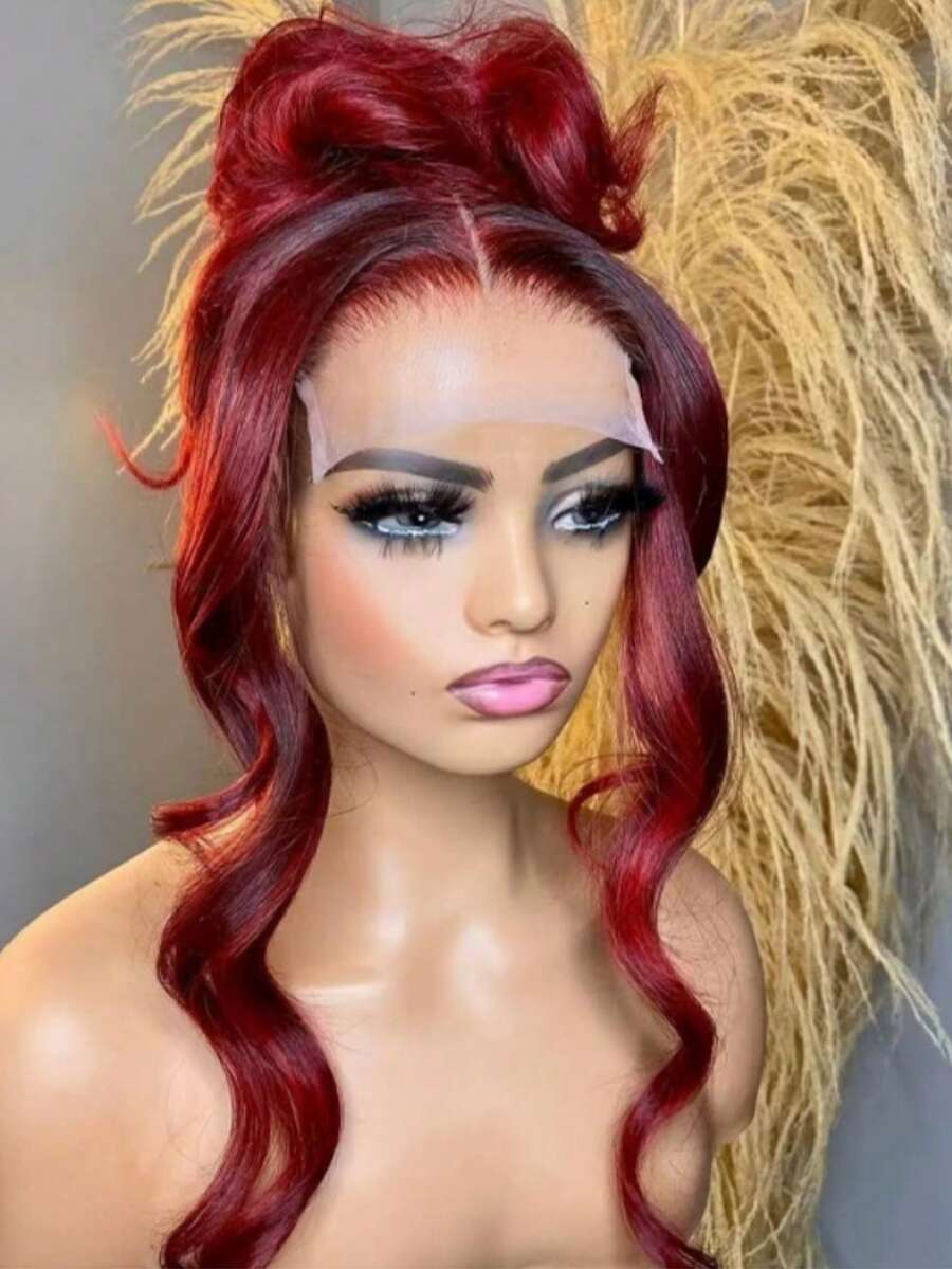 30 36 Inches 99J Invisible Strap 360 Full Lace Wig Human Hair Pre Plucked Body Wave 250 Density Burgundy Body Lace Frontal Wig Full Frontal Wigs Human Hair 13x6 13x4 HD Lace Front Wigs Human Hair Pre Plucked Human Hair Lace Wig Glueless Body Wave Frontal Wigs Human Hair For Women With Baby Hair 99J Color - S99J - Xem 1