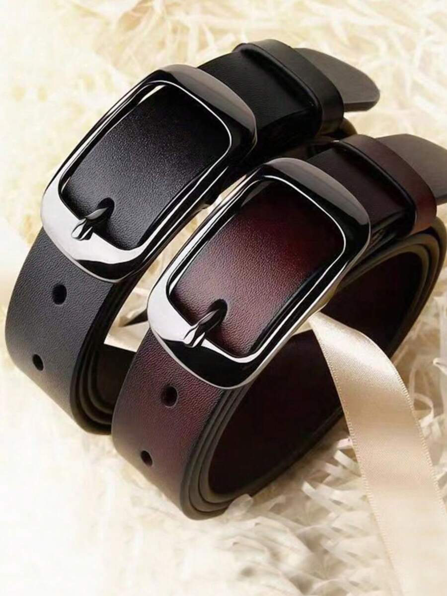 1条时尚简约高品质PU皮革女士腰带，百搭休闲牛仔裤、连衣裙，是日常穿着、聚会和节日的理想礼物。 - A - 查看 1