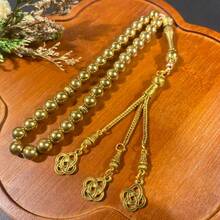 33pcs 8mm Black Agate Rosary Beads Arabic Prayer Beads, Turkish Style Middle Eastern Bracelet - Multicolor - View 7