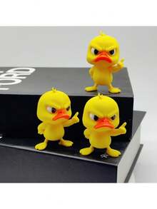 1pc 3D Printed Angry Duck Statue - Funny Duck Sculpture, Can Be Placed On Shelf Or Desk - Duck Desktop Decor - Perfect Cute Gift For Duck Lovers And Animal Decor Enthusiasts - Multicolor - View 7