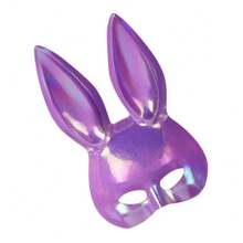 1pc Easter Bunny Mask, Masquerade Rabbit Mask, Adult Rabbit Ear Half Face Mask, Suitable For Carnival, Easter, Holiday, Birthday Party Costume Accessory - Multicolor - View 12