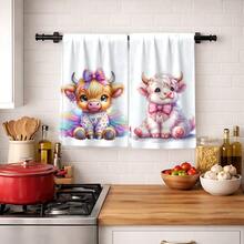2/4 Pcs Set, Dish Towels, Highland Cow Printed Pattern Super Absorbent Microfiber Modern Towels, Cooking And Baking Tea Towels, Dish Cloths, Cleaning Rags, Hand Towels, Tea Towels, Ultra Soft And Highly Absorbent, Kitchen Decor, Gifts For Neighbors, Gifts For Mom, Birthday Gifts, Housewarming Gifts For Friends, Kitchen Essentials, Daily Necessities - Multicolor - View 3