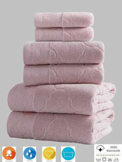 QIBHI 3/1pc 100% Cotton Solid Color Terry Towel/Face Towel/Bath Towel, 100% Cotton Terry, Bathroom Bath Towel/Towel, Guest Towel, Home Full Cotton Absorbent Soft Hand Towel, Suitable For Bathroom, Hotel, Gym, Travel, Gift, Salon, Sports, Outdoor, Beach, School, Back To School, Travel Accessories, Home Essentials, Towel, Skin Care