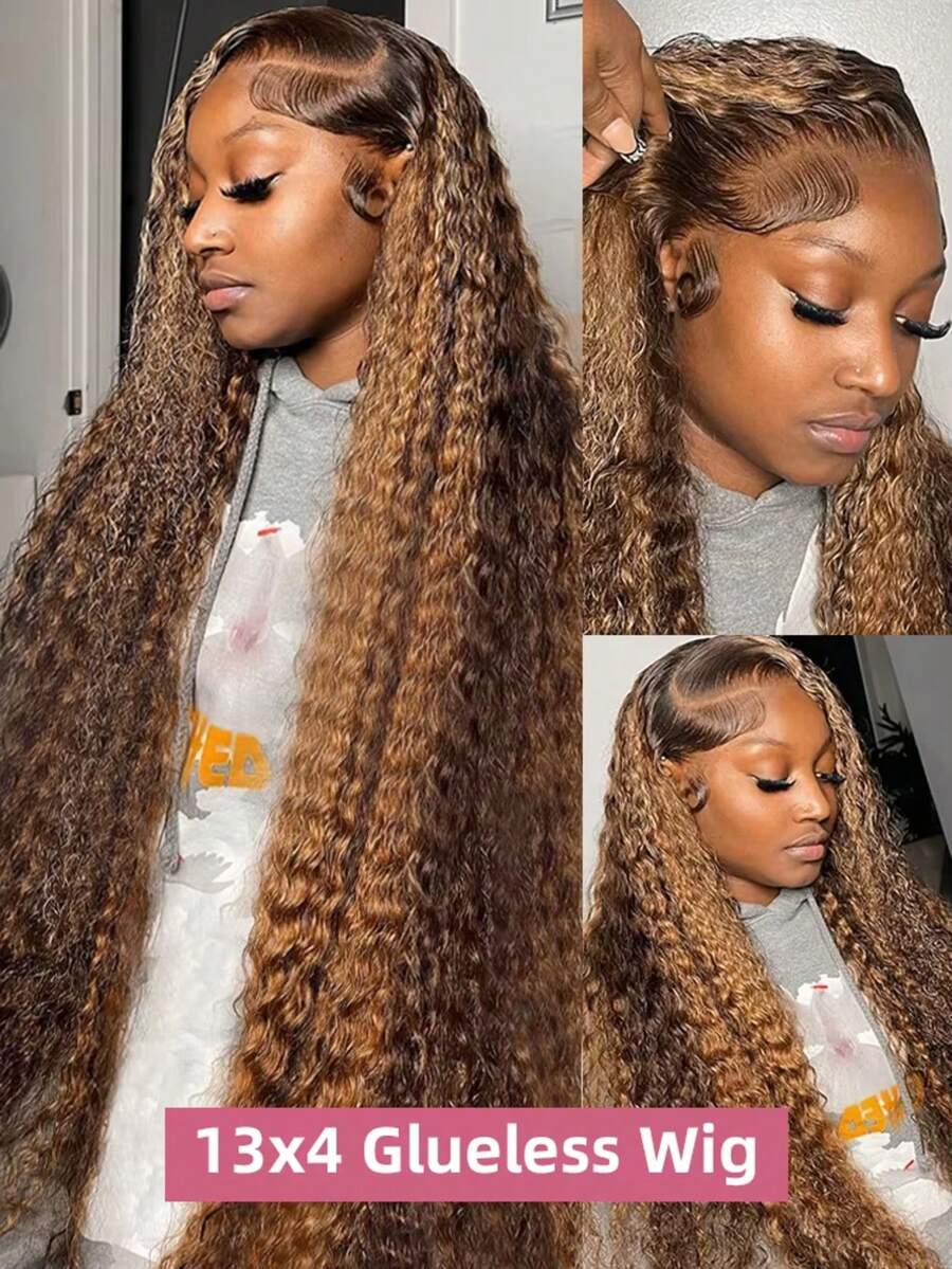 NATAN 女士优雅长款黑色玉米波浪假发 - 轻盈耐用，采用高温丝制成，完美适用于派对和日常造型 - S4/27 - 查看 1