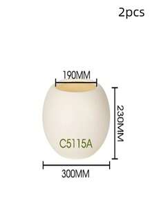 1/2pcs Simple Elegant White Spherical Weatherproof Plastic Planter - For Indoor/Outdoor Use, Suitable For Artificial Plants, Succulents, Ferns, Ideal For Home Decor, Office Placement, Suitable For Snake Plant, Pothos, Ferns - Multicolor - View 17