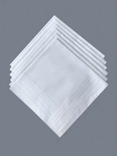 Pañuelo de satén blanco de tacto fino, pañuelo de caballero de satén, suministros para dibujar y manualidades escolares de unicolor