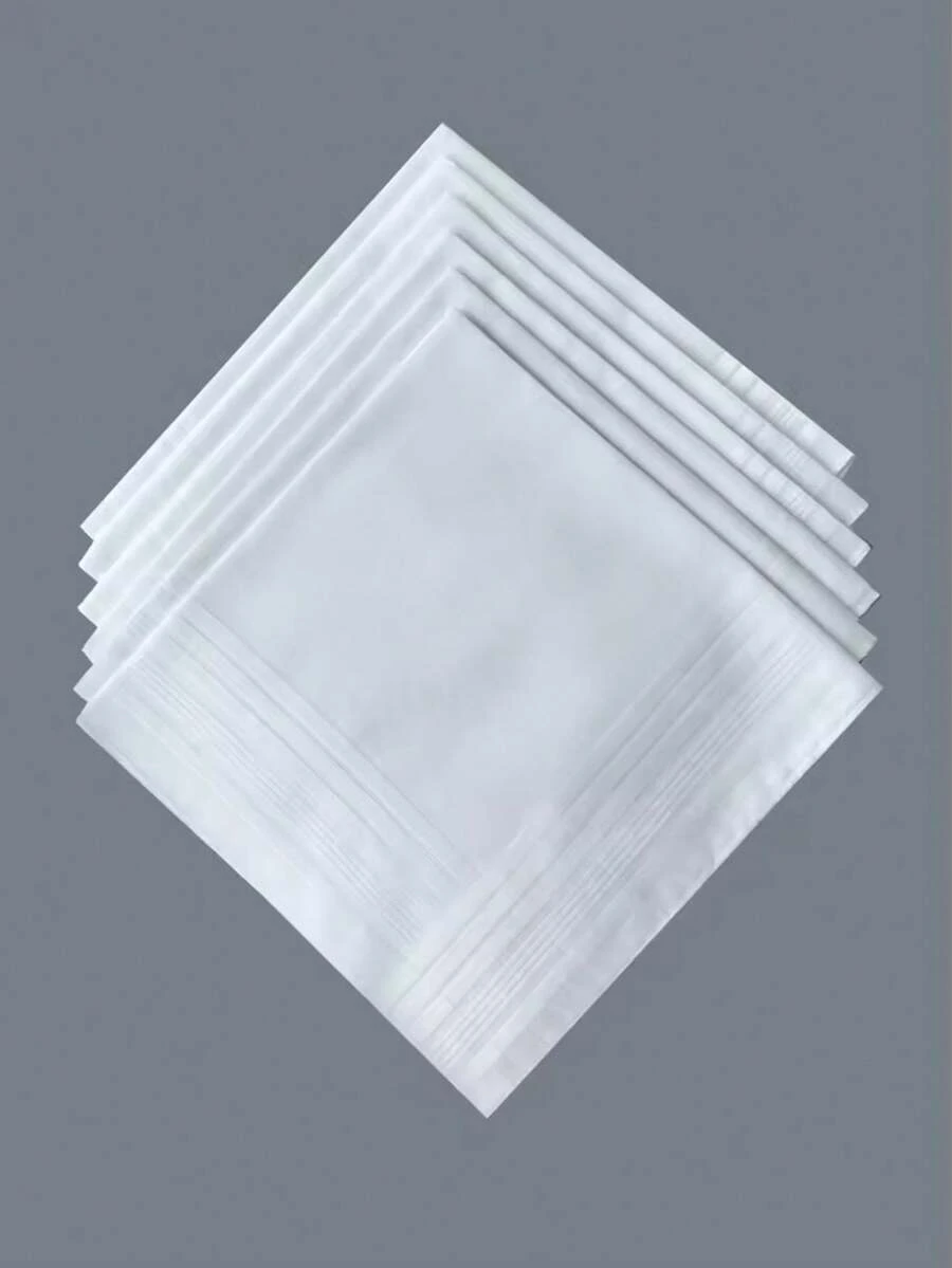 Thin Feel White Handkerchief Satin Satin Gentleman Handkerchief Suit School DIY Doodle Supplies Solid Color - Multicolor - View 1
