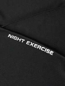 Men's Casual Sports Tank Top, Loose Fit Sleeveless Gym Fitness Vest, Summer T-Shirt - Black - View 7