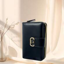 New Butterfly Women Snap Wallet, Available In Black, Red, Brown, Purple, Blue, White, Pink - Black - View 2