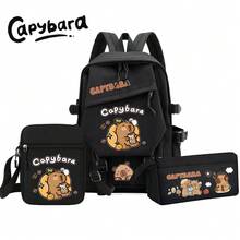 Water Vole Cute Backpack Set, Large Capacity Multi-Piece Backpack & Crossbody Bag & Clutch With Laptop Compartment, Simple Casual Multipurpose Backpack Wallet, Solid Color Nylon Student Backpack With Adjustable Straps, Multiple Pockets, Zipper Closure, Back To School Essential, Valentine's Day Gift - Multicolor - View 1