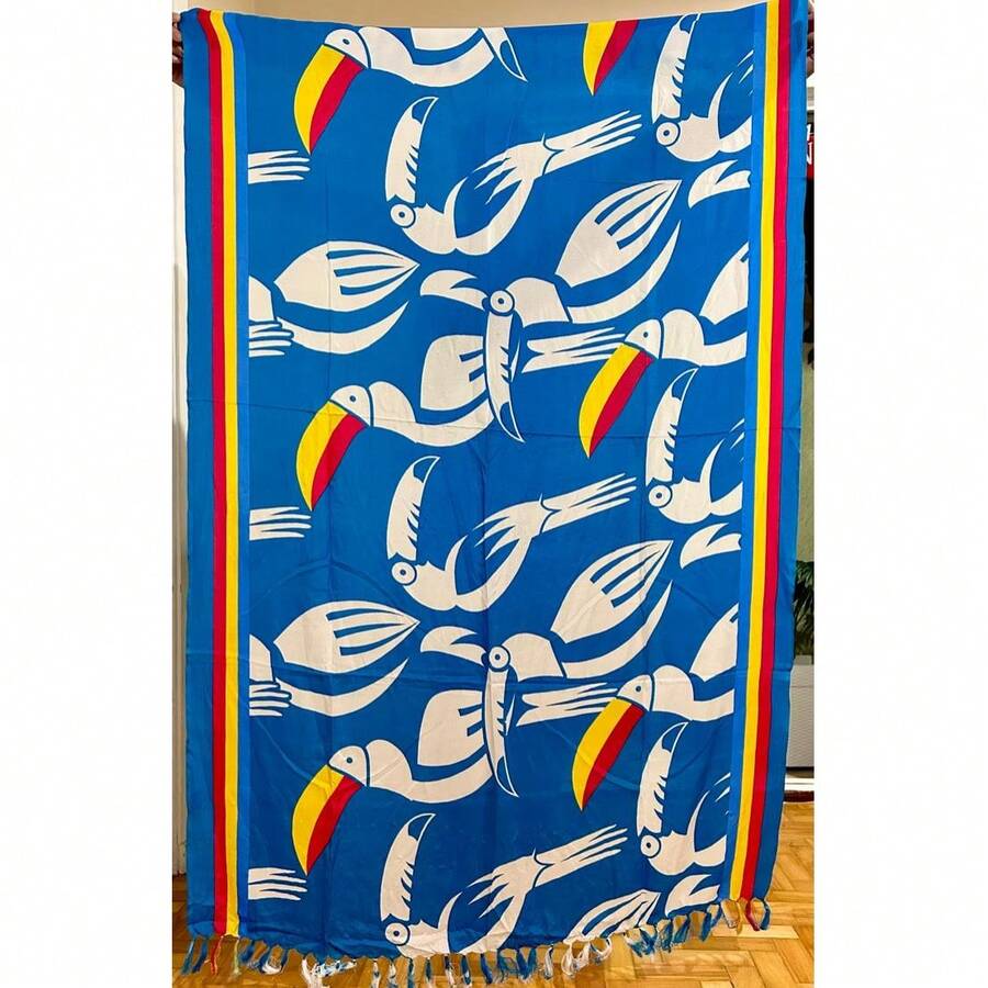 Printed Beach Sarong/Pareno – Monstera Leaf / Mandala / Turtle – Polyester 1.00 X 1.80m Lightweight And Versatile - 圖卡諾97 - 查看 1