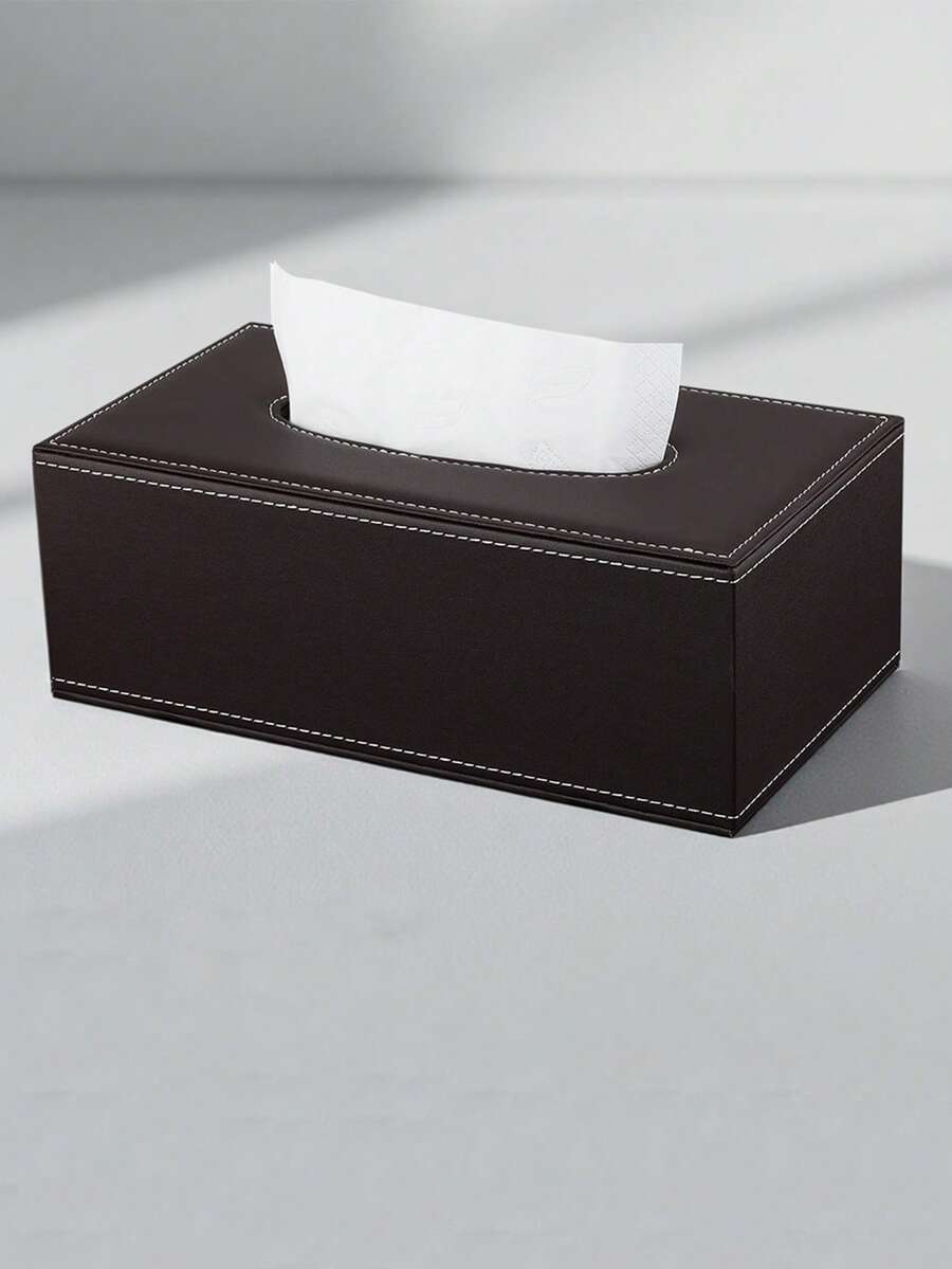 Customized Polyurethane Leather Tissue Box Cover In A Stylish Rectangular Shape, Featuring A Magnetic Bottom, For Use In Bathrooms, Bedrooms Or Offices. - Multicolor - View 1