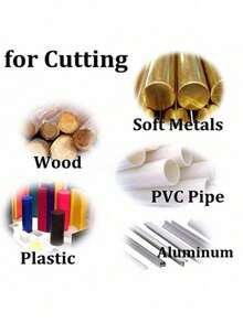 7 piezas/set Discos de sierra circular de metal, hojas de sierra de alta velocidad de acero con vástago, mini hojas de sierra con mandriles para cortar madera en el almacén - Plateado - Ver 2