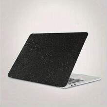 Shimmering Star Protective Case (Glitter PU Leather-Look Top Cover + Clear Back Cover) - Black - View 1