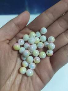100pcs 8mm Colorful Acrylic Shiny Pearl Beads, Suitable For DIY Jewelry Making And Crafts Decoration - Multicolor - View 6