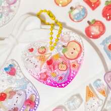 3D卡通贴纸，学生奖励，节日礼物，柔软可爱DIY手机壳，笔记本，摇摇玩具，3D浮雕可爱系列贴纸 - 彩色 - 查看 3