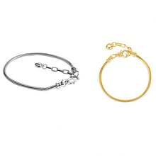 3pcs Snake Bone Chain Bracelet DIY Set, With Heart-Shaped Lobster Clasp, European Style, Suitable For Christmas, Valentine's Day Handmade, Creative Bracelet Accessories, Gift For Lover, Blessing, New Year, Women & Girls Jewelry Supplies, Bracelet & Anklet Making, Beading Jewelry Crafting - Multicolor - View 10