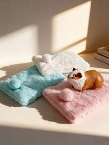 1 pièce Nid douillet en forme de lapin S/M, coussin en coton doux et chaud réversible pour cochon d'Inde et hamster, convient pour les petits animaux de compagnie en toutes saisons - Multicolore - Voir 8