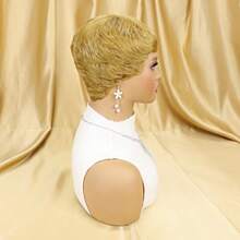 Peluca de corte pixie negro elegante para mujeres - Estilo bob de 6", peluca de corte pixie de 150% de densidad, peluca de corte pixie corto elegante para mujeres - Peluca de corte bob pixie corto con red de rosa, cabello humano natural, aspecto natural para uso diario, festivales de música y fiestas. Peluca versátil con flequillo, fácil de peinar para uso diario, fiestas, vacaciones. Peluca de cabello corto, accesorio de fiesta, textura suave con capas de corte pixie, cabello realista - Multicolor - Ver 15