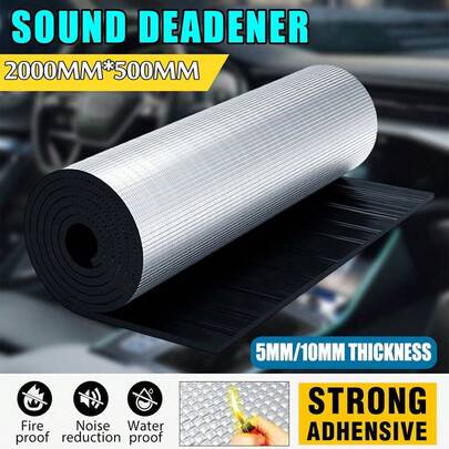 แผ่นโฟมกันความร้อนและซับเสียงในรถยนต์ พร้อมแผ่นอลูมิเนียมฟอยล์แบบมีกาวในตัว, แผ่นซับเสียงสำหรับกระโปรงรถยนต์ และแผ่นฉนวนกันความร้อนแบบซับเสียง, แผ่นกันความร้อนและซับเสียงในรถยนต์แบบมีกาวด้านหลังที่แข็งแรง สำหรับกระโปรงรถยนต์, กระโปรงหน้ารถ, ประตู และท้ายรถ, ฉนวนกันความร้อนภายในรถยนต์