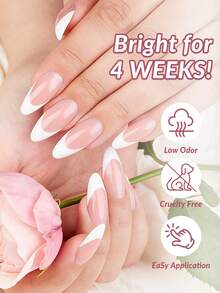 1 Bottle Classic White Gel Nail Polish, Suitable For French Manicure, Can Be Removed Under UV Light, Suitable For Nail Salons - White - View 8