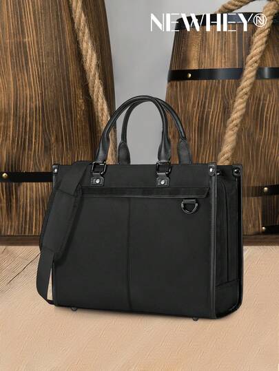 NEWHEY Business Bag For Men 15.6in Large Capacity Job Hunting Bag Waterproof Handbag Commuting Business Trip