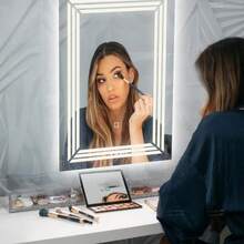 Espejo Con Luz Led Touch 3 Modo Para Baño 50 X 70cm Espejo - Negro - Ver 9