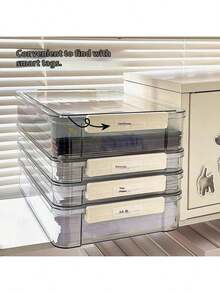 Hộp đựng thẻ ID và tài liệu chống bụi để bàn, hộp đựng hồ sơ A4 dùng trong gia đình, văn phòng, tài chính, bảo quản chứng chỉ, phòng khách, phòng học, phòng ngủ, để bàn, lưu trữ thẻ ID, sắp xếp tài liệu, bảo quản chứng chỉ, chống ẩm, chống bụi, quà tặng tân gia, văn phòng, sinh nhật, ngày lễ, gia đình, quà tặng văn phòng - Trong sáng - Xem 5