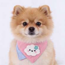 3pcs Pet Plush Fabric Decorative Fashionable Cute Triangle Bibs, Adjustable Scarf, Pet Fashion Accessories Triangle Scarf - Multicolor - View 9