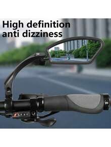 360° Rotating Mirror With Wide Angle Lens And Anti-Glare Surface, Handlebar Mounted Accessory Compatible With Road & Mountain Bikes, Smartphones & Cameras, Ergonomic Design For Cycling - Multicolor - View 1