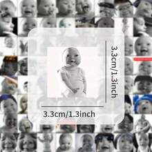 72pcs Non-Duplicate Papa Baby Stickers, Abstract Stickers For Students & Fun Lovers - Multicolor - View 9