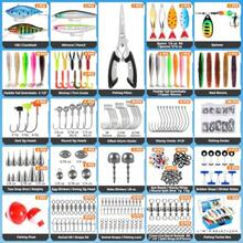 Fishing Lures Kit With Removable Tray 373PCS Fishing Tackle Box With Tackle Included Fishing Gear Pliers Weights Hooks Accessories Fishing Tackle Lure Kit Gifts For Men Bass Trout - 如圖 - 查看 7