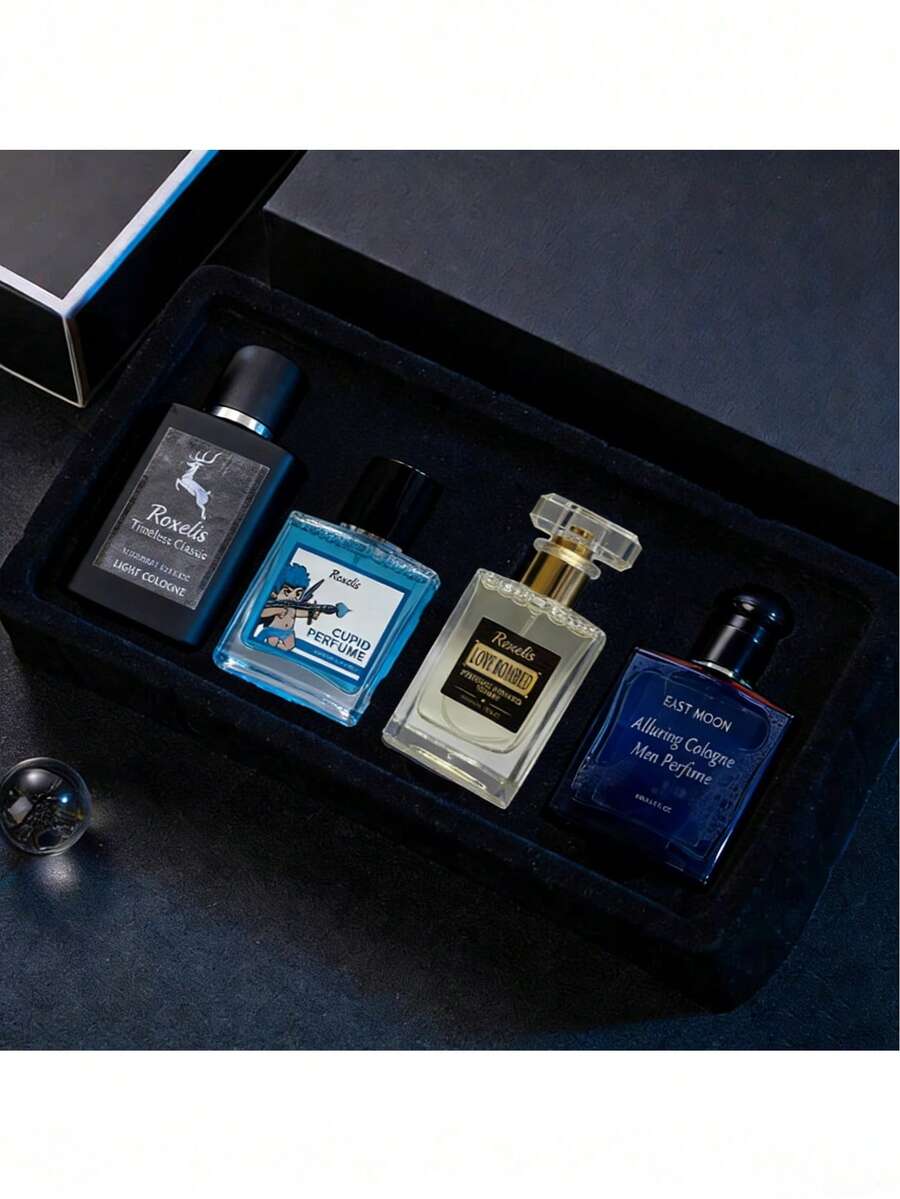 4 Piece Set, Man Perfume Spray, Lasting Fragrance, 4different Flavors, Perfect For Holiday Gifts, Dates, Daily Life, Parties,Valentine's Day Gifts - Nước hoa dành cho nam giới nhân dịp Lễ Tình nhân - Xem 1