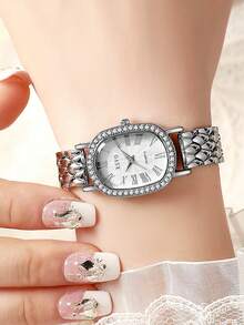 1 Stück/Set, ohne Geschenkbox, zierliche elegante Damenuhr, minimalistisch hochwertig elegant, verfeinertes Stahlarmband. Geeignet als Geburtstags-, Jahrestags- oder besonderes Geschenk für Freunde, Familie und Liebste. - Verschiedenfarbig - Übersicht 13