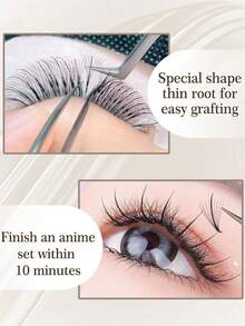 CoMango 120Fans C/D 9D Wispy Premade Fans Eyelash Extension 0.07MM Pointy Base Premade Hybrid Fan Lashes Faux Mink Wispy Spike Fans Wholesales - Multicolor - View 6