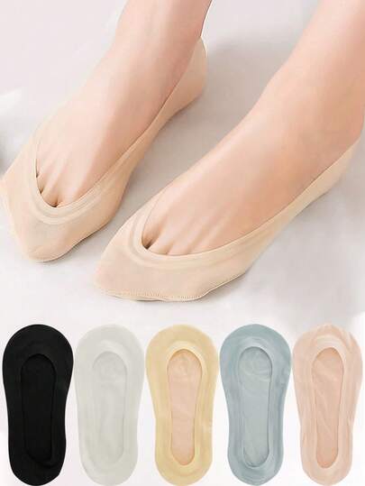 Chaussettes femme invisibles courtes pour chevilles, lot de chaussettes basses d'été fines, respirantes et antidérapantes en soie de glace