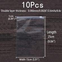 sealsuer 10pcs Portable Travel Shoe Bags, Space-Saving Dust-Proof Storage Bags, Moisture-Proof Packing Shoe Bags With Zipper, Waterproof Drawstring Pockets, Wardrobe Dust-Proof Organizer Bags, Unisex Fabric Shoe Bags For Travel - Perfect For Organizing And Protecting Travel, Cruise, Vacation Travel Organizer Drawstring Shoes Pouch Shoes Cover For Men For Women Packing Cubes Travel Essential Cruise Essentials Holiday Essential - Clear - View 15