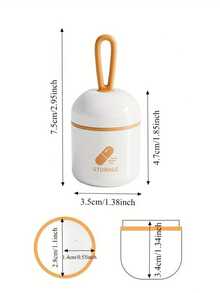 1 Peça Mini Caixa de Armazenamento de Pílulas Portátil e À Prova d'Água, Frasco de Pílulas Compacto & Mini Caixa de Pílulas de Metal com Chaveiro, Adequado para Camping ao Ar Livre & Viagens, Material de Alumínio Anodizado Durável - Multicolorido - Visão 12