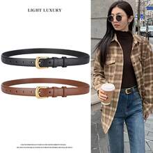 1pc Women's High-Quality PU Casual Fashion Versatile Belt, Suitable For Daily Casual, Business, Dining, Dating, Pairing With Jeans, Casual Pants - Coffee - View 2