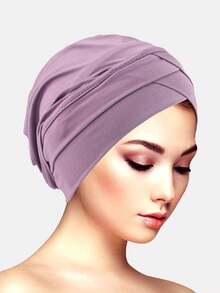 1pc/2pcs Women's Criss-Cross Elastic Beanie Hat, Underhat, Suitable For Daily Use - Multicolor - View 29